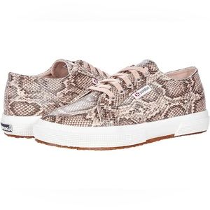Superga Kids 2750 Pink Faux Snake Skin Sneakers ~ Size 33/US 2